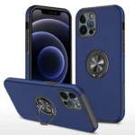 Uray store Apple iPhone 12 Pro Max Kılıf Elit Yüzüklü Kapak - Lacivert