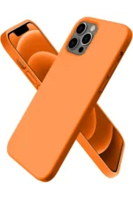 Uray store Apple iPhone 12 Pro Max Kılıf First Silikon - Turuncu