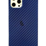 Uray store Apple iPhone 12 Pro Max Kılıf Karbon PP Silikon - Mavi