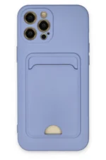 Uray store Apple iPhone 12 Pro Max Kılıf Kelvin Kartvizitli Silikon - Lila