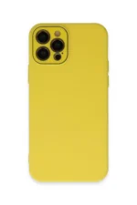 Uray store Apple iPhone 12 Pro Max Kılıf Lansman Glass Kapak - Sarı