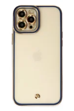 Uray store Apple iPhone 12 Pro Max Kılıf Liva Lens Silikon - Mavi - Görsel 2