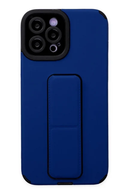 Uray store Apple iPhone 12 Pro Max Kılıf Mega Standlı Silikon - Mavi