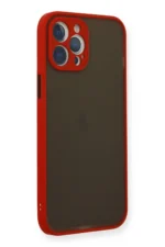 Uray store Apple iPhone 12 Pro Max Kılıf Montreal Silikon Kapak - Kırmızı - Görsel 2