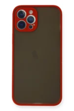 Uray store Apple iPhone 12 Pro Max Kılıf Montreal Silikon Kapak - Kırmızı