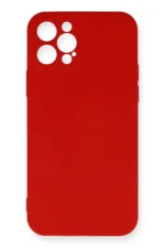Uray store Apple iPhone 12 Pro Max Kılıf Nano içi Kadife Silikon - Kırmızı