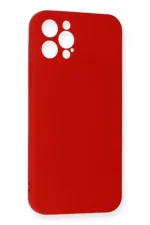 Uray store Apple iPhone 12 Pro Max Kılıf Nano içi Kadife Silikon - Kırmızı - Görsel 3
