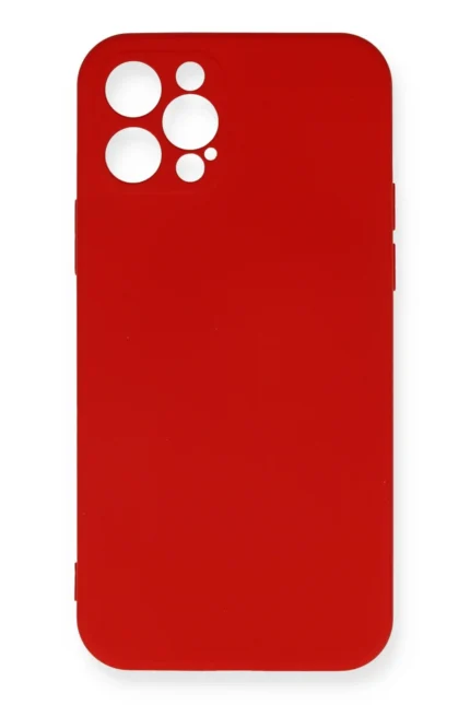 Uray store Apple iPhone 12 Pro Max Kılıf Nano içi Kadife Silikon - Kırmızı