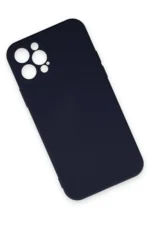 Uray store Apple iPhone 12 Pro Max Kılıf Nano içi Kadife Silikon - Lacivert - Görsel 2