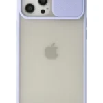 Uray store Apple iPhone 12 Pro Max Kılıf Palm Buzlu Kamera Sürgülü Silikon - Lila