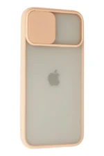 Uray store Apple iPhone 12 Pro Max Kılıf Palm Buzlu Kamera Sürgülü Silikon - Pembe - Görsel 3