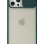 Uray store Apple iPhone 12 Pro Max Kılıf Palm Buzlu Kamera Sürgülü Silikon - Yeşil