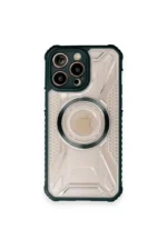 Uray store Apple iPhone 12 Pro Max Kılıf Prag Magneticsafe Kapak - Koyu Yeşil