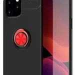 Uray store Apple iPhone 12 Pro Max Kılıf Range Yüzüklü Silikon - Siyah-Kırmızı