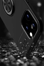 Uray store Apple iPhone 12 Pro Max Kılıf Range Yüzüklü Silikon - Siyah-Kırmızı - Görsel 6