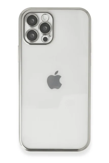 Uray store Apple iPhone 12 Pro Max Kılıf Razer Lensli Silikon - Gümüş