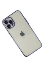 Uray store Apple iPhone 12 Pro Max Kılıf Razer Lensli Silikon - Mor - Görsel 2