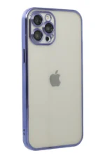 Uray store Apple iPhone 12 Pro Max Kılıf Razer Lensli Silikon - Mor - Görsel 3
