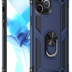 Uray store Apple iPhone 12 Pro Max Kılıf Sofya Yüzüklü Silikon Kapak - Lacivert