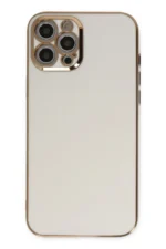 Uray store Apple iPhone 12 Pro Max Kılıf Volet Silikon - Beyaz - Görsel 2