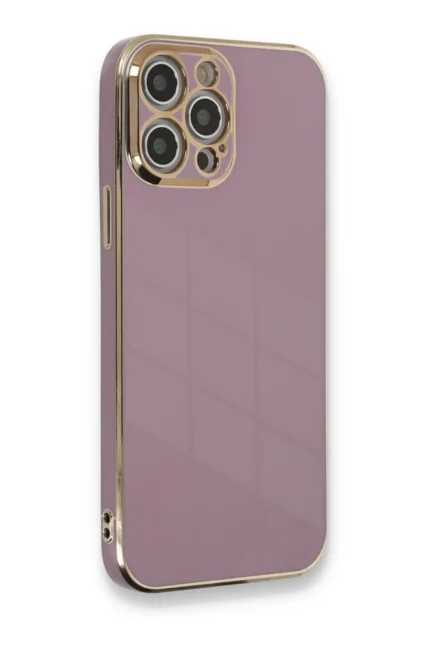 Uray store Apple iPhone 12 Pro Max Kılıf Volet Silikon - Mor