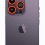 Uray store Apple iPhone 12 Pro Max Neon Fosforlu Kamera Lens - Turuncu