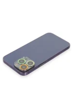 Uray store Apple iPhone 12 Pro Max Renkli Kamera Lens Koruma Cam - Sarı-Turuncu - Görsel 2
