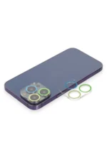 Uray store Apple iPhone 12 Pro Renkli Kamera Lens Koruma Cam - Yeşil-Sarı