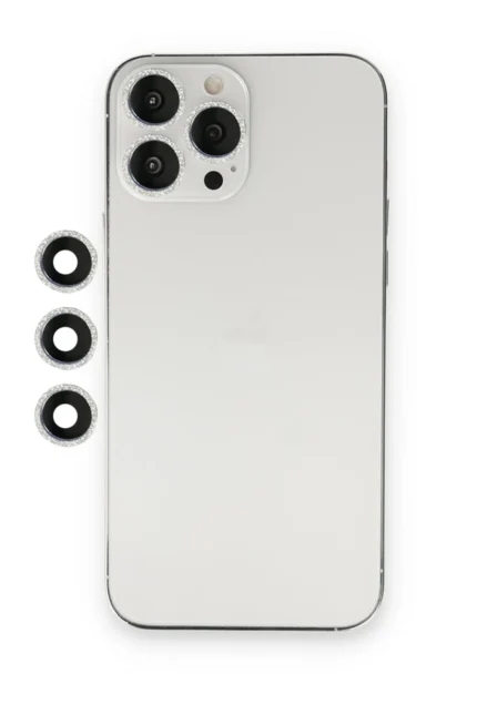 Uray store Apple iPhone 12 Pro Shine Kamera Lens - Gümüş