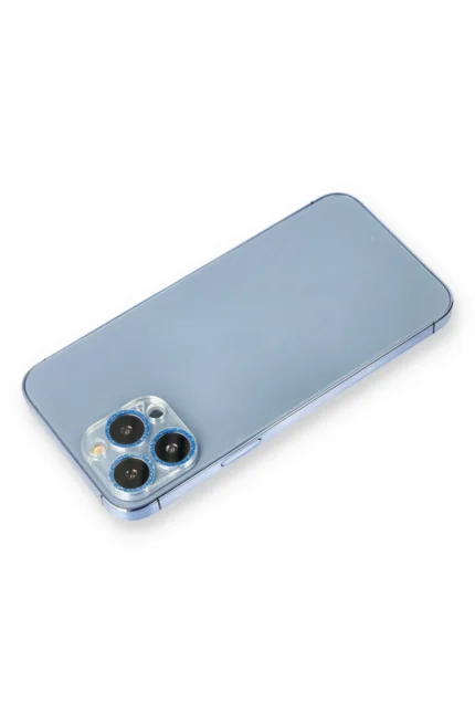 Uray store Apple iPhone 12 Pro Shine Kamera Lens Koruma Cam - Mavi