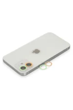 Uray store Apple iPhone 12 Renkli Kamera Lens Koruma Cam - Turuncu-Yeşil