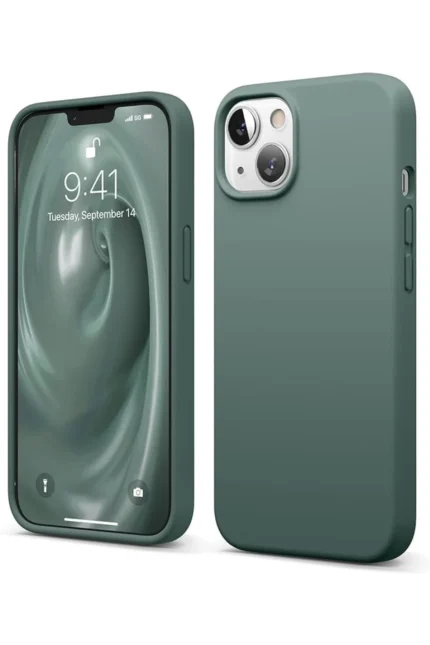 Uray store Apple iPhone 14 Kılıf First Silikon - Koyu Yeşil