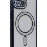 Uray store Apple iPhone 13 Kılıf Joke Simli Magneticsafe Kılıf - Lacivert