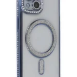 Uray store Apple iPhone 13 Kılıf Joke Simli Magneticsafe Kılıf - Mavi