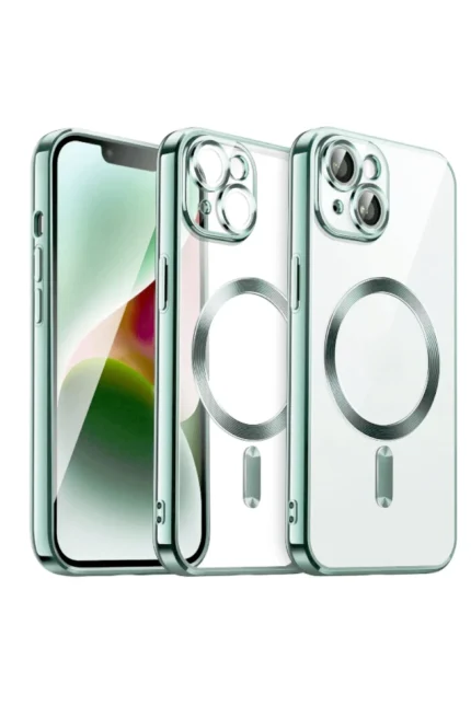 Uray store Apple iPhone 13 Kılıf Kross Magneticsafe Kapak - Koyu Yeşil