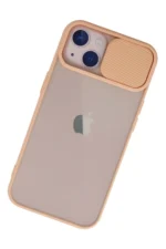 Uray store Apple iPhone 13 Kılıf Palm Buzlu Kamera Sürgülü Silikon - Pembe - Görsel 3