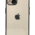 Uray store Apple iPhone 13 Kılıf Razer Lensli Silikon - Siyah