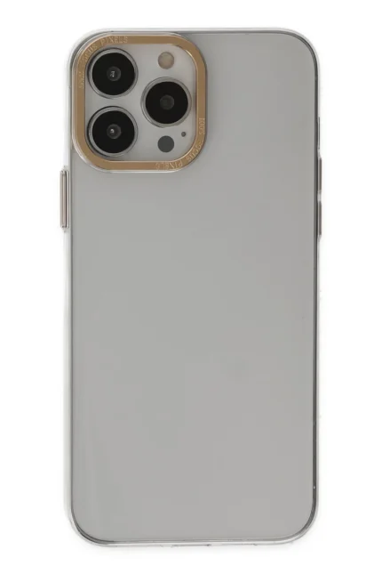 Uray store Apple iPhone 13 Pro Kılıf Anka PC Sert Metal Kapak - Şeffaf