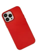 Uray store Apple iPhone 13 Pro Kılıf Asya Deri Silikon - Kırmızı - Görsel 3