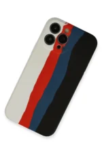 Uray store Apple iPhone 13 Pro Kılıf Ebruli Lansman Silikon - Beyaz-Siyah - Görsel 2