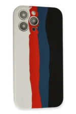 Uray store Apple iPhone 13 Pro Kılıf Ebruli Lansman Silikon - Beyaz-Siyah - Görsel 3