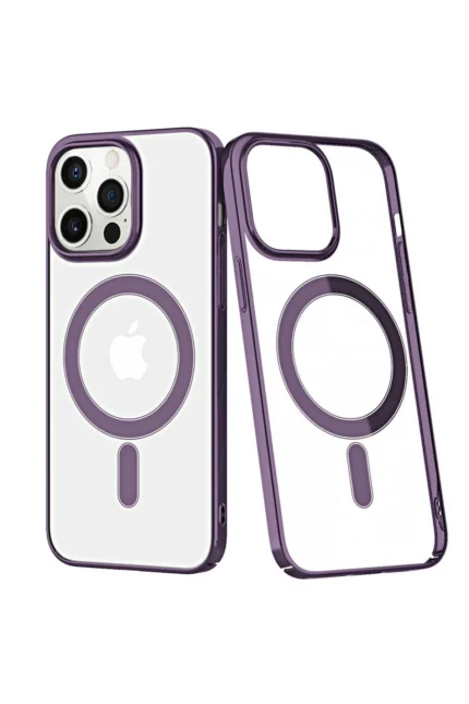 Uray store Apple iPhone 13 Pro Kılıf Element Magneticsafe Sert Kapak - Derin Mor