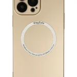 Uray store Apple iPhone 13 Pro Kılıf Jack Magneticsafe Lens Silikon - Gold