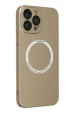 Uray store Apple iPhone 13 Pro Kılıf Jack Magneticsafe Lens Silikon - Gold - Görsel 6