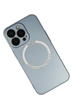 Uray store Apple iPhone 13 Pro Kılıf Jack Magneticsafe Lens Silikon - Sierra Blue - Görsel 2