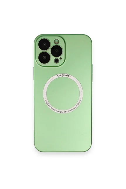 Uray store Apple iPhone 13 Pro Kılıf Jack Magneticsafe Lens Silikon - Yeşil