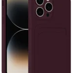 Uray store Apple iPhone 13 Pro Kılıf Kelvin Kartvizitli Silikon - Derin Mor