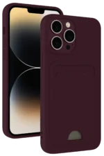 Uray store Apple iPhone 13 Pro Kılıf Kelvin Kartvizitli Silikon - Derin Mor