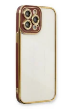 Uray store Apple iPhone 13 Pro Kılıf Liva Lens Silikon - Bordo