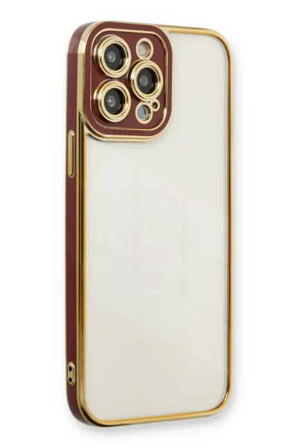 Uray store Apple iPhone 13 Pro Kılıf Liva Lens Silikon - Bordo
